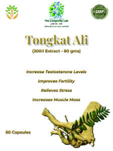 Dr MB's Tongkat Ali 200:1 Extract equivalent to 120grams per capsule.