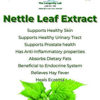 Dr MB's Nettle Leaf Extract 10:1 giving an equivalent of 5000mg of natural leaf