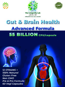 Dr MB's 55 Billion CFU per capsule for Gut and Brain health