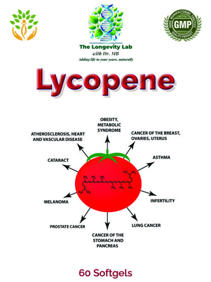 Dr. MB’s Lycopene 50mg Softgels - One of the strongest Lycopene supplements in the world, designed to support heart health, reduce cancer risk, and promote overall wellness. Pack of 60 softgels