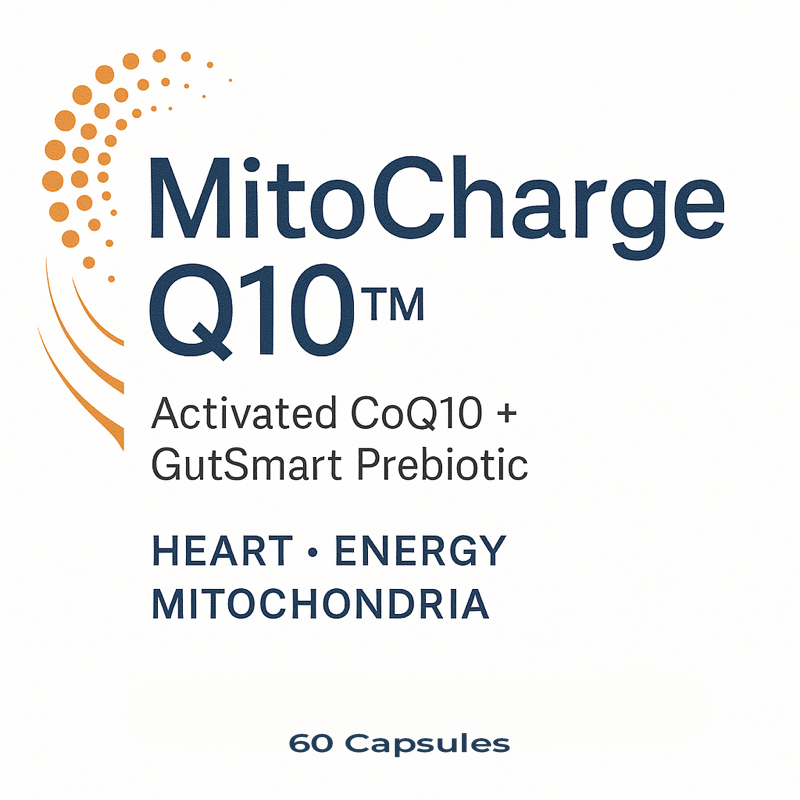 Dr MB's MitoCharge Q10. 60 capsules each giving 100mg of activated Q10